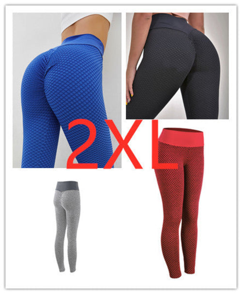 Plaid Leggings Fitness Yoga Pants Women's Seamless High Waist