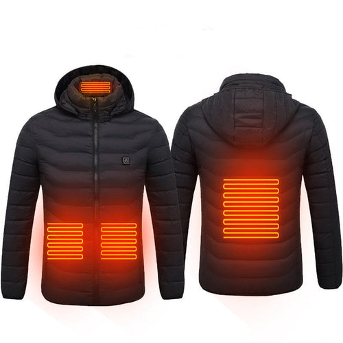 New Heated Jacket Coat USB Electric Jacket Cotton Coat Heater Thermal