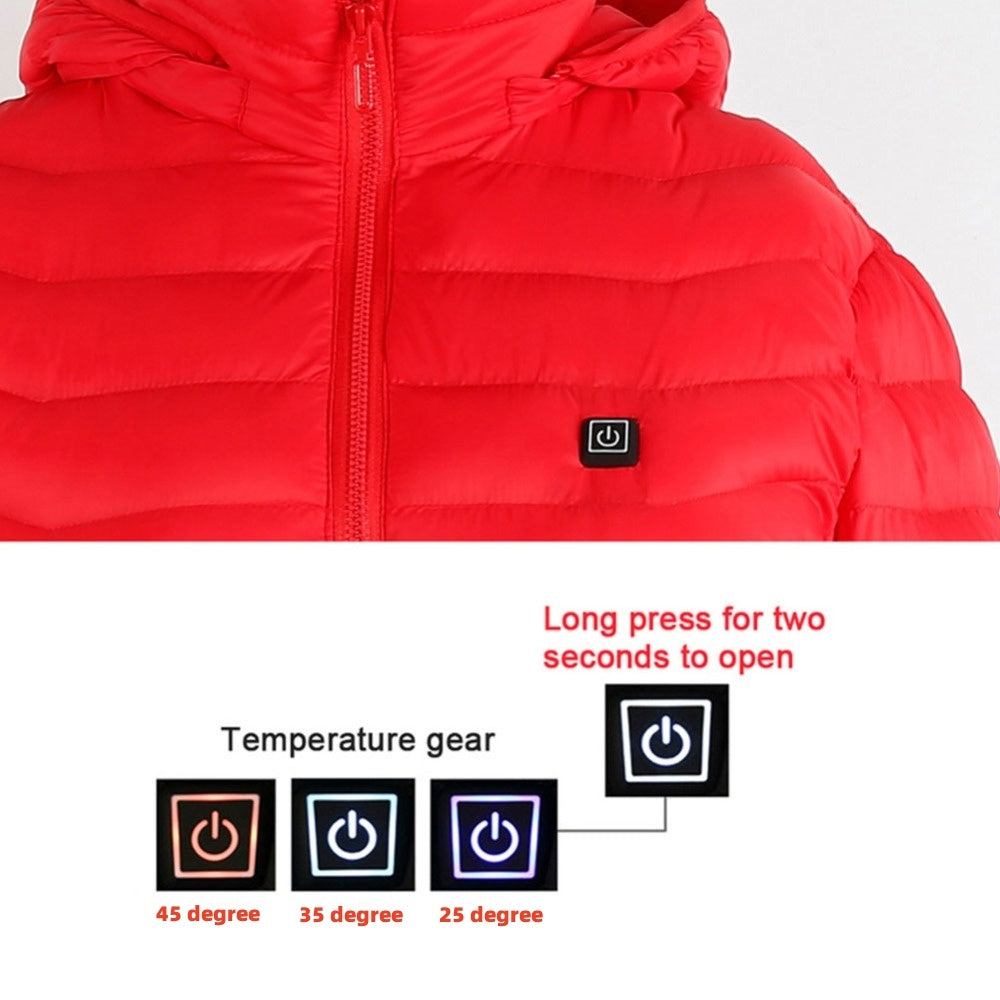 New Heated Jacket Coat USB Electric Jacket Cotton Coat Heater Thermal
