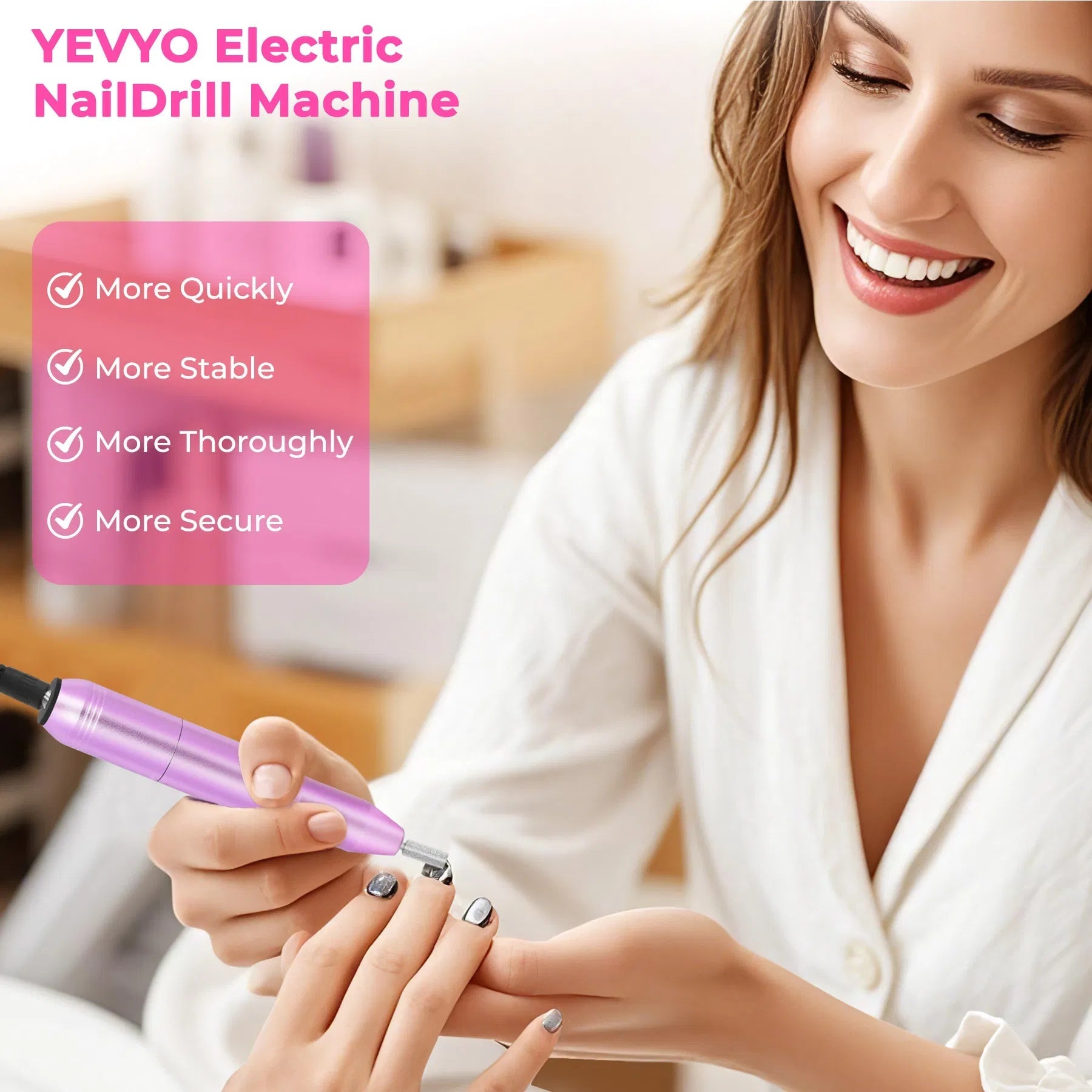 Portable Electric Nail Drill, Professional Nail File Kit For Acrylic,