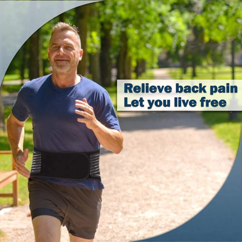 Lower Back Support Brace Lumbar Waist Belt Double Pull Breathable Belt