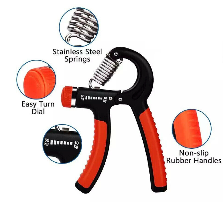Hand Grip Strength Power Trainer Gripper Strengthener Adjustable Gym