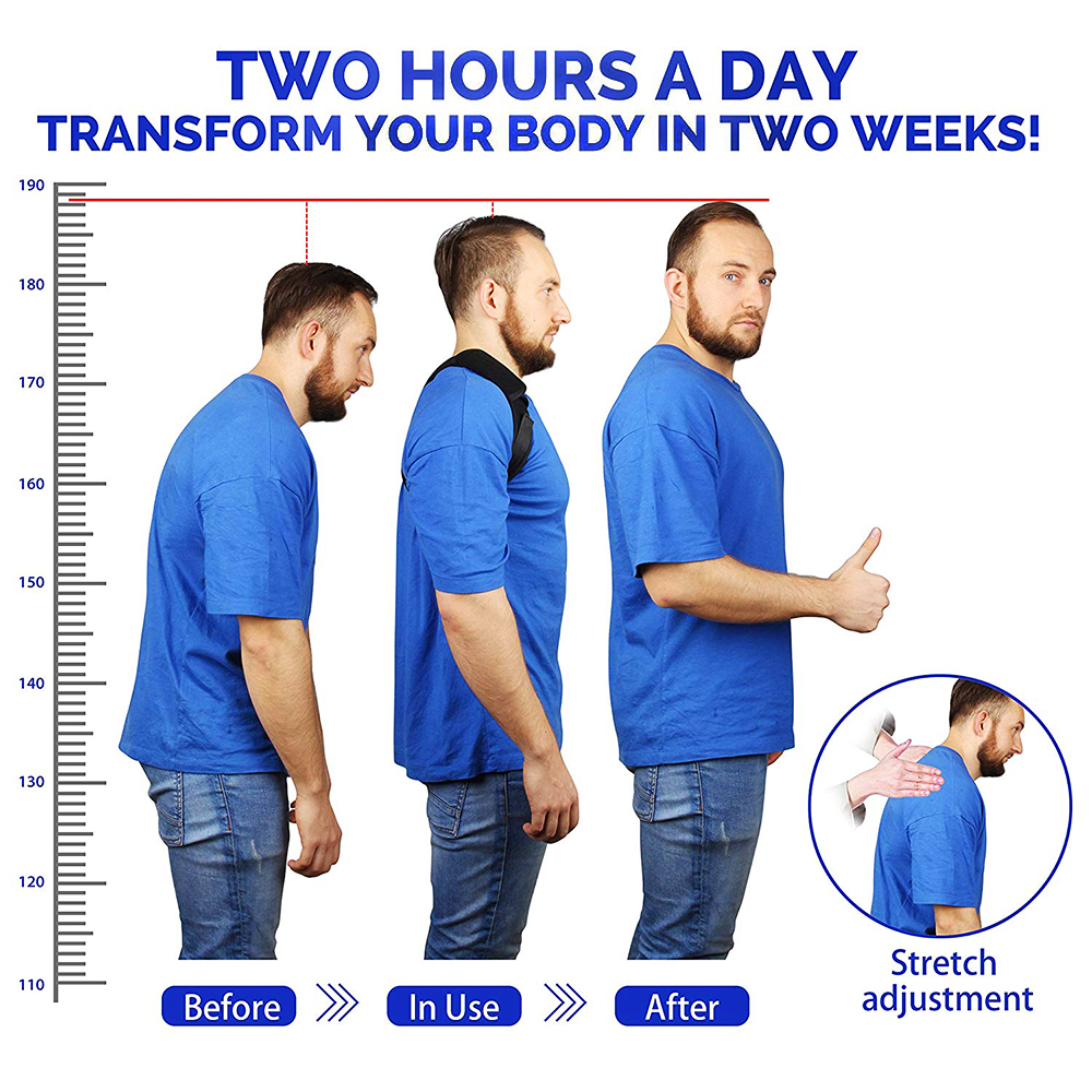 Shoulder Support Adjustable Back Pain Support Posture Corrector Brace