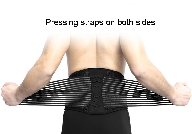 Lower Back Support Brace Lumbar Waist Belt Double Pull Breathable Belt