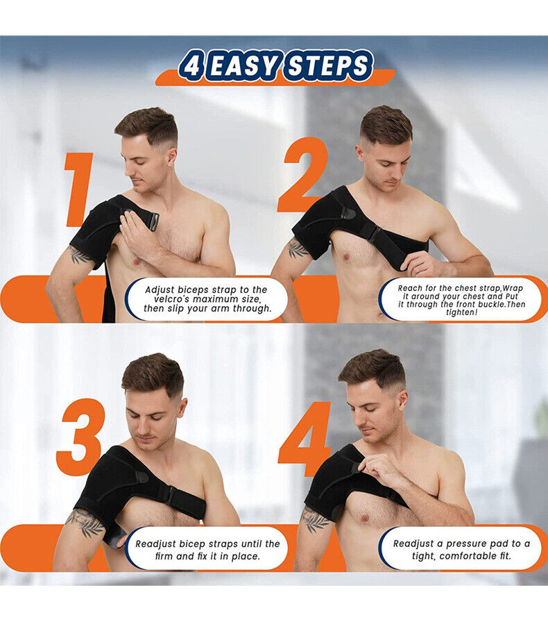 Shoulder Brace Support Compression Sleeve Torn Rotator Cuff AC Joint