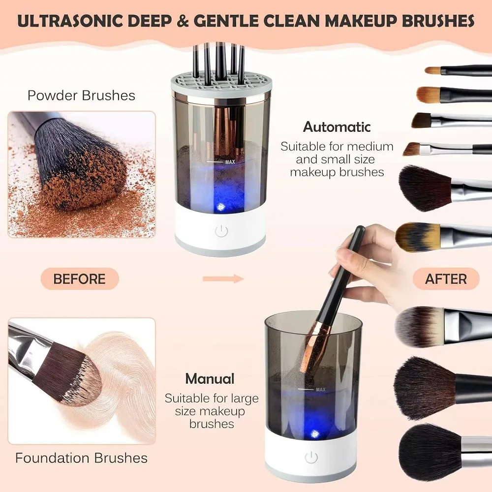 Automatic Brush Cleaner Electric Makeup Brush Cleaning Machine Fast