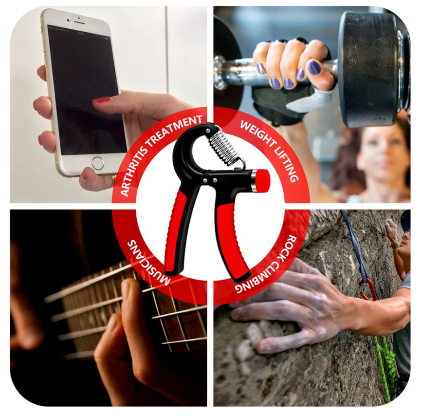 Hand Grip Strength Power Trainer Gripper Strengthener Adjustable Gym