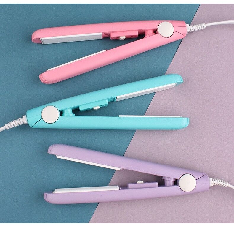 Mini Portable Hair Iron Hair Straightener Curler Professional Hair