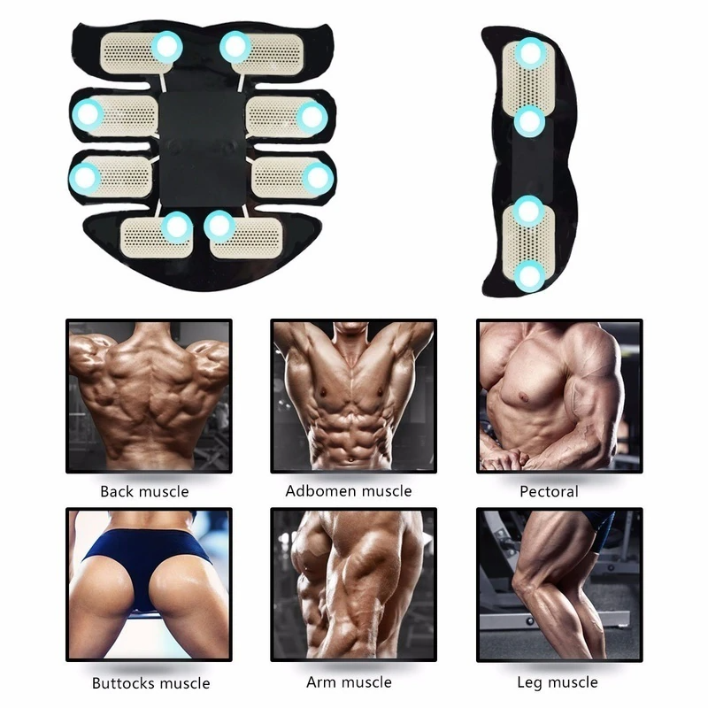 EMS Abdominal Muscle Toning Trainer ABS Stimulator Toner Fitness