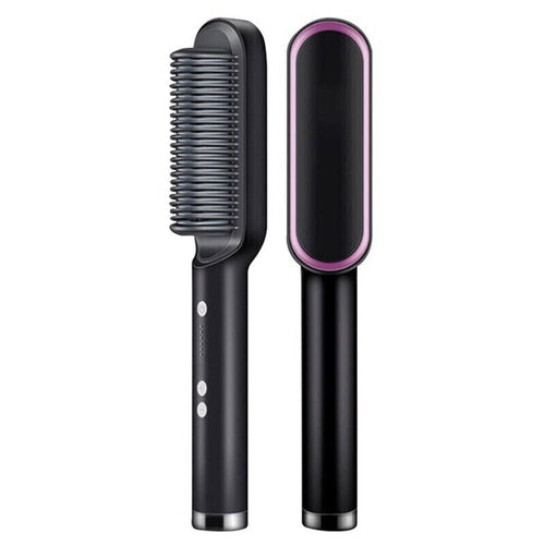 Hair Straightener Brush Straightening Curler Hot Comb Electric