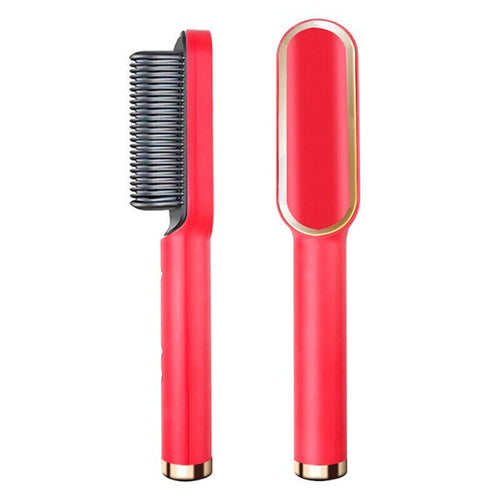 Hair Straightener Brush Straightening Curler Hot Comb Electric