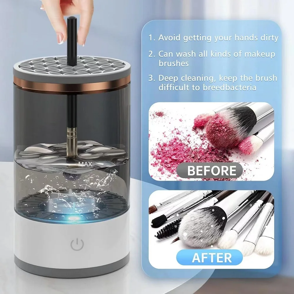 Automatic Brush Cleaner Electric Makeup Brush Cleaning Machine Fast