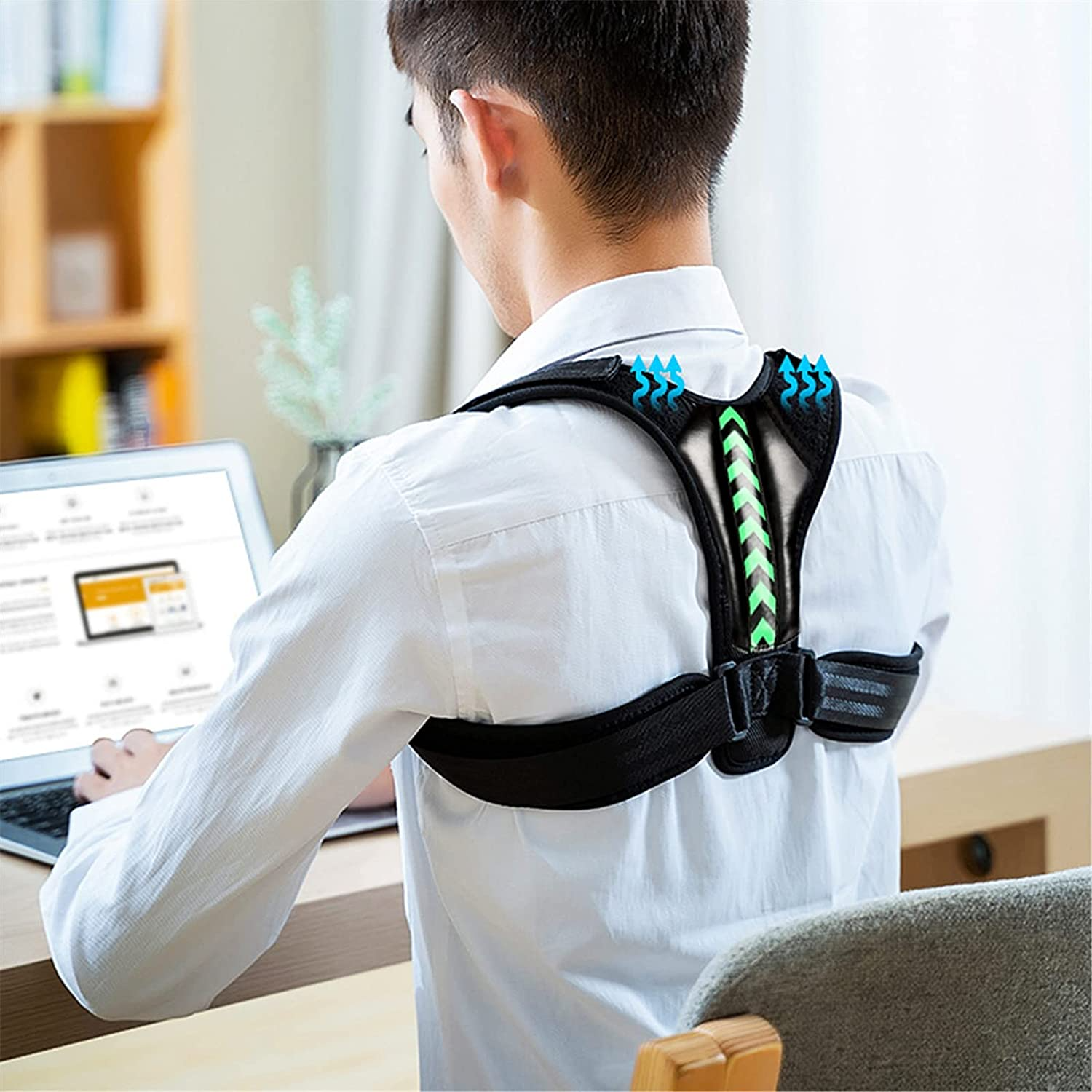 Shoulder Support Adjustable Back Pain Support Posture Corrector Brace