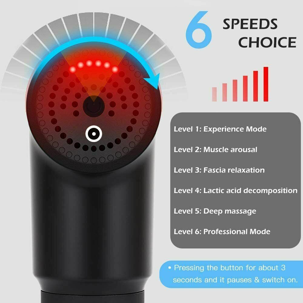 Massage Gun Percussion Massager Deep Tissue Muscle Vibrating Relaxing