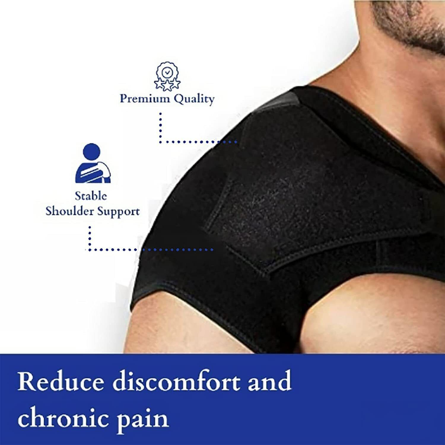 Shoulder Brace Support Compression Sleeve Torn Rotator Cuff AC Joint