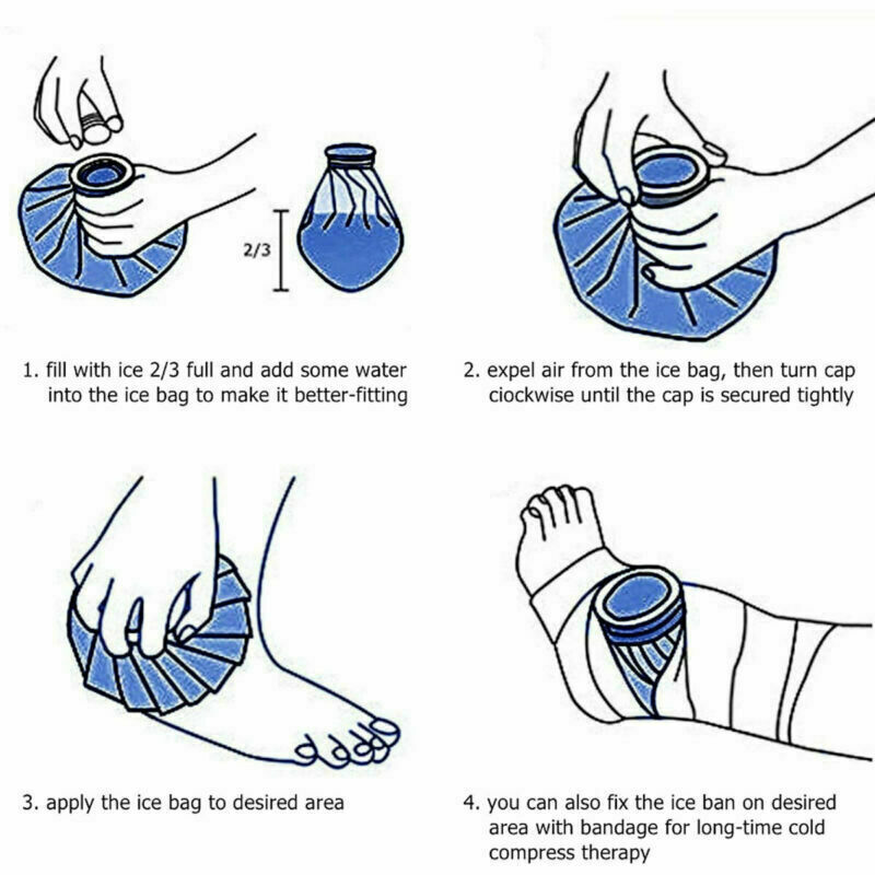 3PCS Ice Bags Packs Knee Neck Reusable Cold Relief Pain Headache Sport