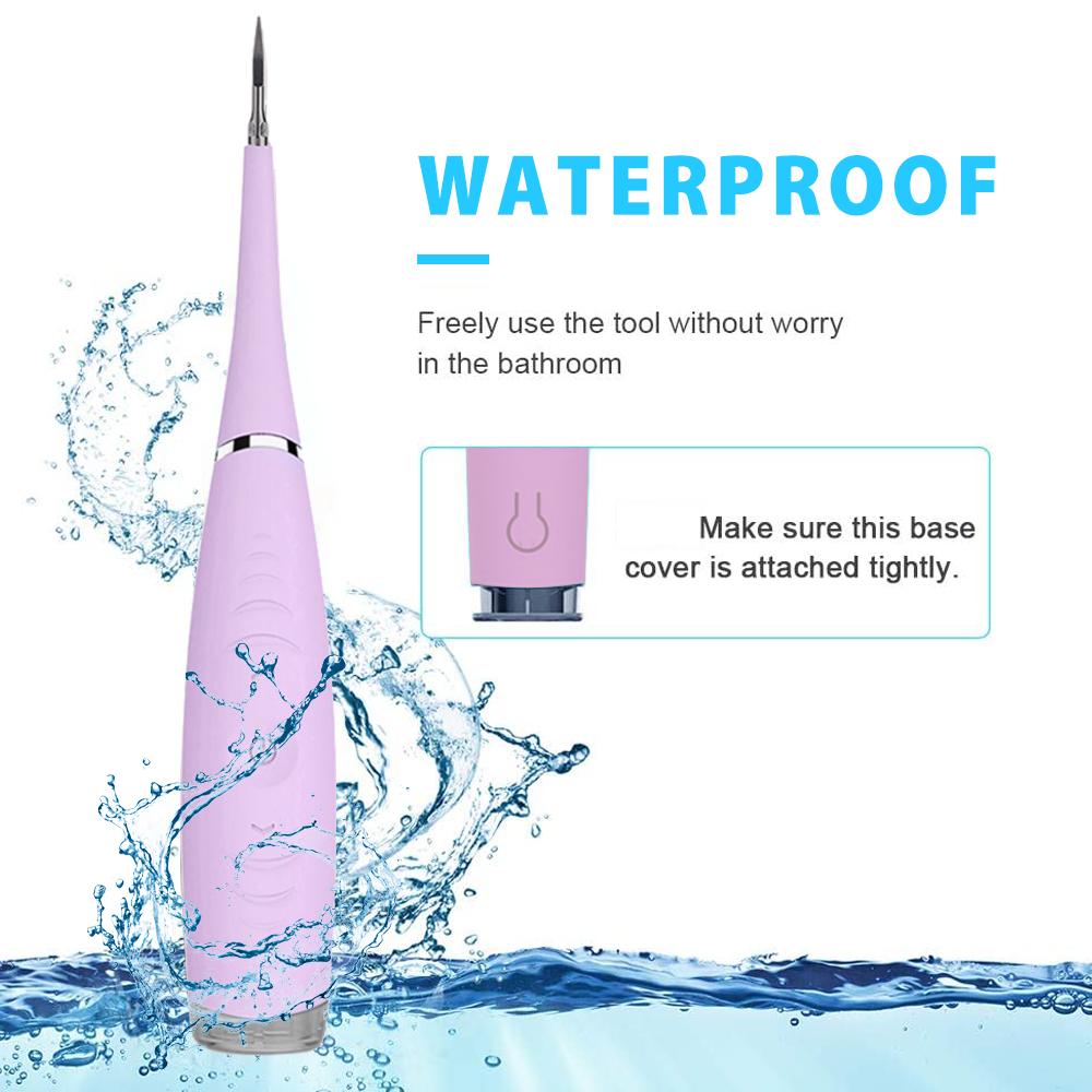 Electric Sonic Dental Scaler Waterproof Calculus Plaque Remover Tool