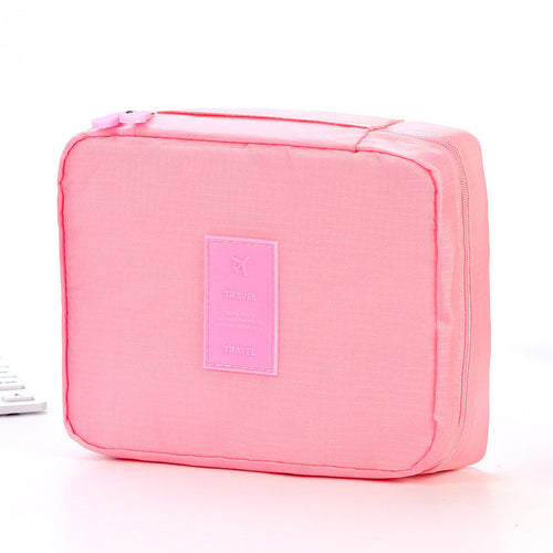 Portable Cosmetic Bag Waterproof Divider Multi-grid Pockets Toiletry