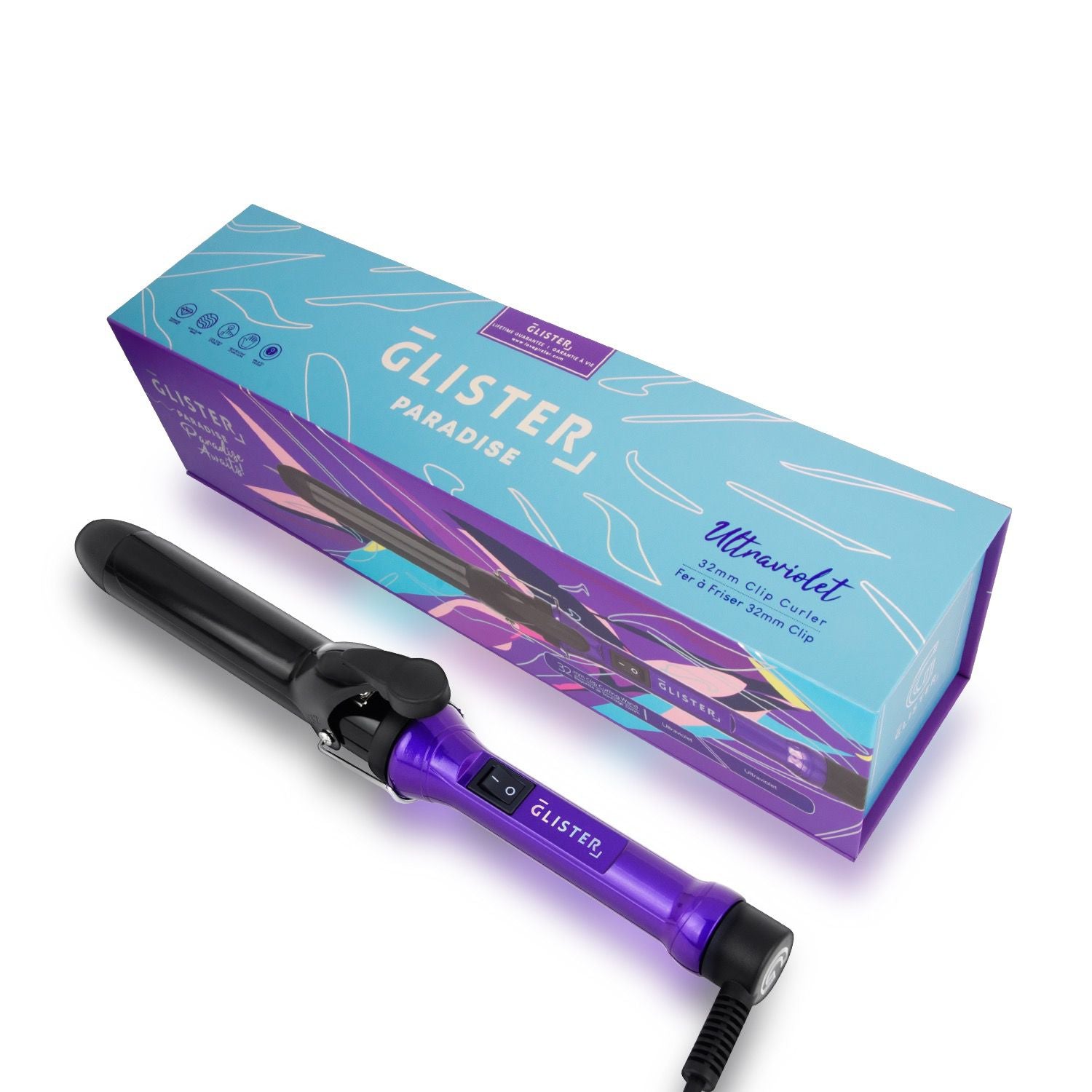 Paradise 32mm Max Volume Clip Curler - Ultraviolet