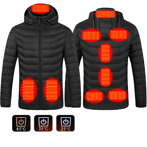 New Heated Jacket Coat USB Electric Jacket Cotton Coat Heater Thermal