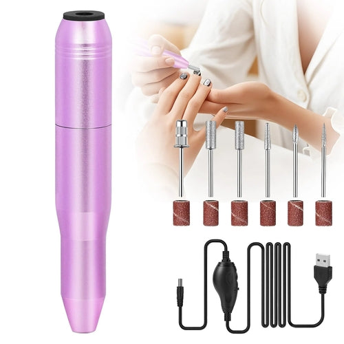 Portable Electric Nail Drill, Professional Nail File Kit For Acrylic,